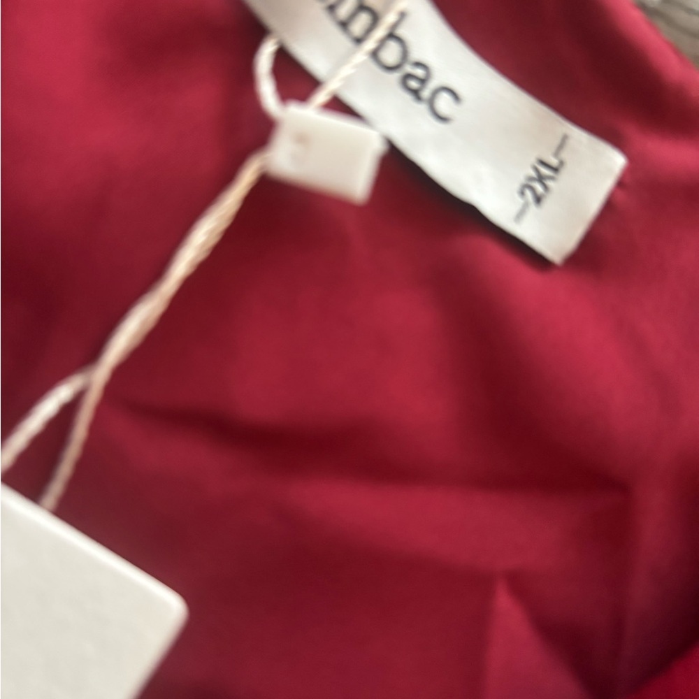 Burgundy Red Pleated Midi Dress Flutter Sleeves - Picture 7 of 11